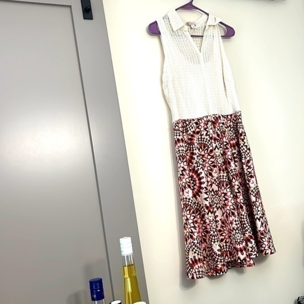 Size 8 lace and print dress size zip